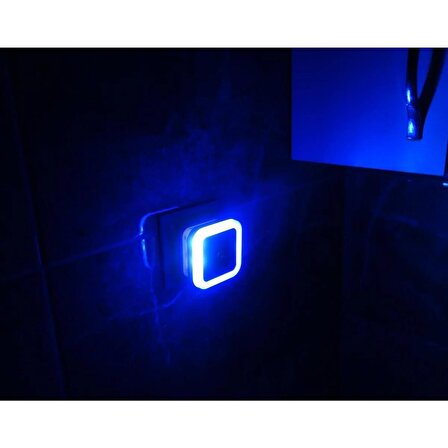Tlg Store Cata Sensörlü Fişli Gece Lambası Led Mavi Işık Fotoselli Otomatik Yanan