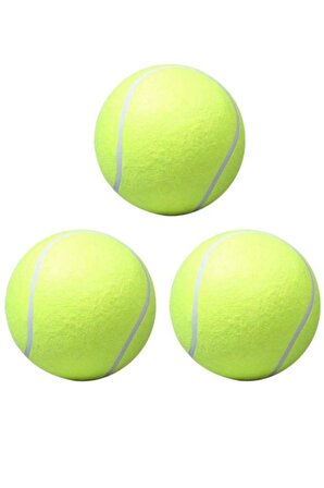 3 Adet Antrenman Tenis Topu Sarı Sekme Garantili
