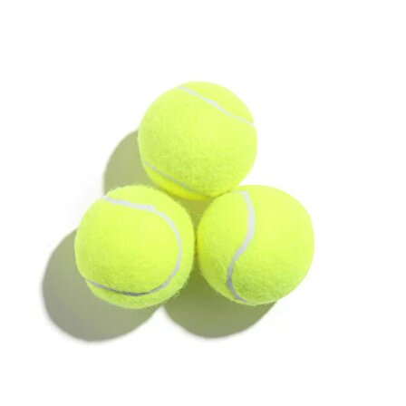 3 Adet Antrenman Tenis Topu Sarı Sekme Garantili
