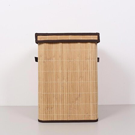Reyo Doğal Bambu Kirli Çamaşır Sepeti 32x32x45 cm