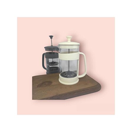 Ölçekli Filtre Kahve Bardağı 400 ml Bitki Çayı Bardağı Frech Press 16-11 cm