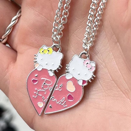 Hello Kitty Best Friends bff Arkadaşlık Çift Kolye 2 adet