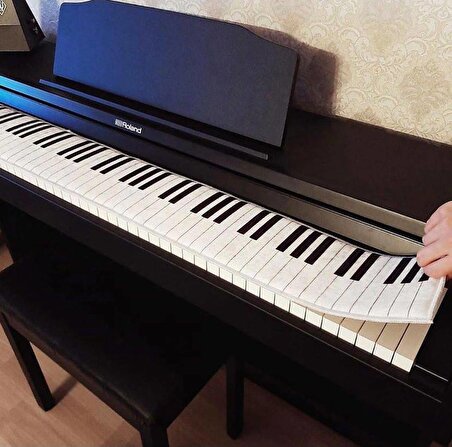 Piyano Desenli Piyano Tuş Takımı Örtüsü