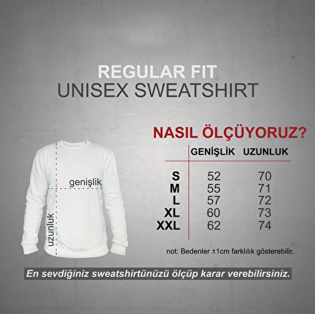 Herşey Nota Bateri Sweatshirt Siyah Unisex