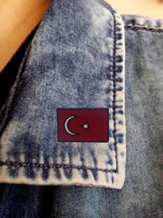 Türk Bayrağı Yaka İğnesi Rozet