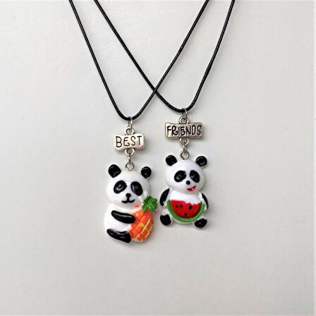 Best friends Panda ikili Arkadaşlık sevgili Kolye