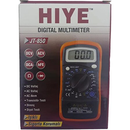 HIYE Dijital Multimetre Ölçüm Cihazı Hıye JT-850