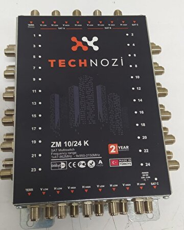 Tecnozi Micro ZM 10/24 - 24 Çıkışlı Santral Multiswitch Adaptör