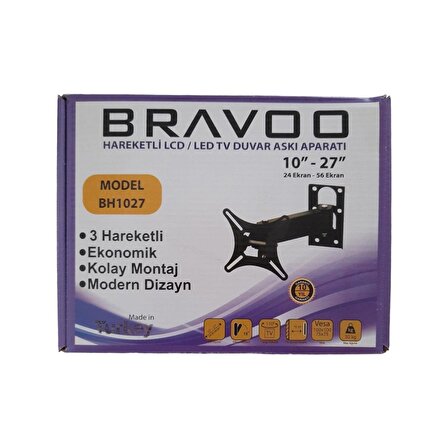 Bravoo Hareketli LCD LED Tv Duvar Askı APARATI10" 27" 24-56 Ekran
