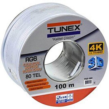 TUNEX RG6-U4 CCS 80 Tel Kablo