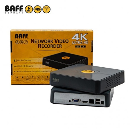 Baff Nvr-8016 16Ch 8Mp 4K Xmeye Nvr Kayıt Cihazları