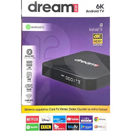 Dreamstar I3 2gb Ram 16GB Hafıza 6k Android Tv Box