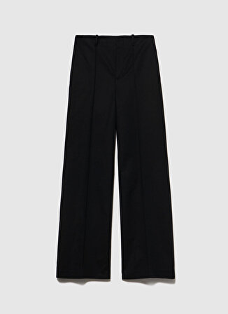 Sisley Siyah Kadın Geniş Paça Yüksek Belli Pantolon 4ZY7LF03L