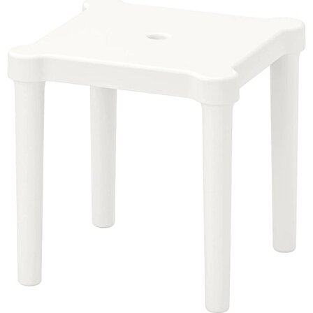 IKEA Utter Plastik Çocuk Taburesi- Beyaz - Tabure