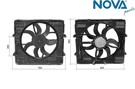 Fan Motoru & Çerçevesi ( Set )-Amarok-10-16