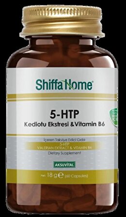 Shiffa Home 5-HTP - Kediotu Ekstresi & Vitamin B6 60 Bitkisel Kapsül