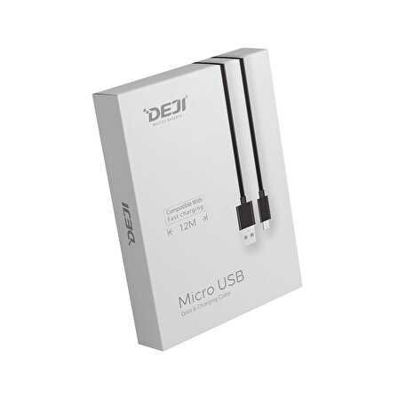Deji Huawei Micro USB Şarj ve Data Kablosu Siyah 1.2M