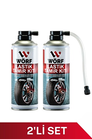 Wörf Lastik Tamir Kiti Lastik Spreyi 400 ML 2 Adet