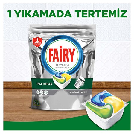 Fairy Platinum Limon Kokulu 72 Yıkama Tablet Bulaşık Makinesi Deterjanı 72 Adet 