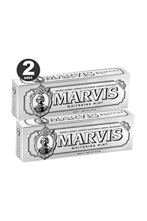 Marvis Whitening Mint Nane Aromalı Beyazlatma Doğal Diş Macunu 2x85 ml 