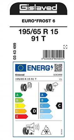 Gislaved 195/65 R15 91T EuroFrost 6-Kış Lastik-Yıl 2020