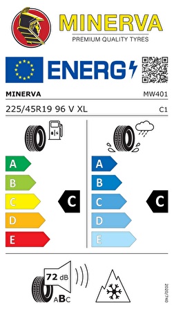 Minerva 225/45 R19 96V XL Frostrack Oto Kış Lastiği 2019