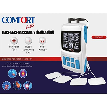 Comfort Plus DM 3000 Dijital Masaj ve Tens Cihazı