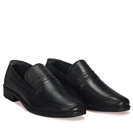 Bağcıksız Siyah Klasik Erkek Deri Ayakkabı