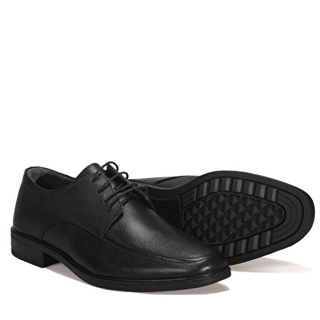 Bağcıklı Siyah Klasik Erkek Deri Ayakkabı