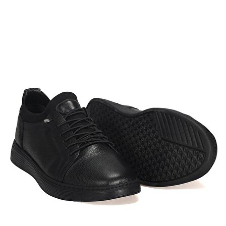 Siyah Casual Hakiki Deri Erkek Ayakkabı