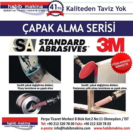 (10AD) Standard Abrasives ZIMPARA DISKI METAL/ORTA 114MM ELYAF 
