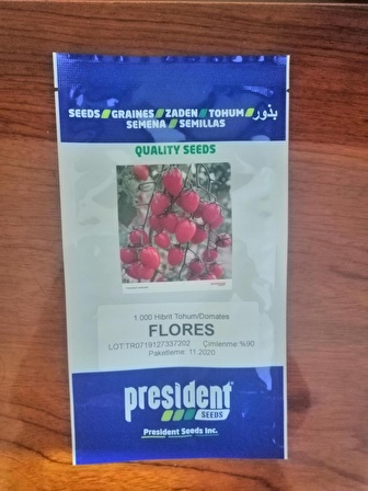 Flores F1 (Sırık Çeri Domates) Hibrit Tohum (1000 adet)