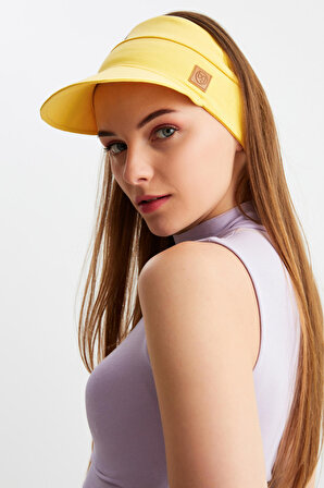 Kadın UV Koruyuculu Pamuklu Penye Tenis Golf stil Vizör Şapka Siperlik-Terletmez