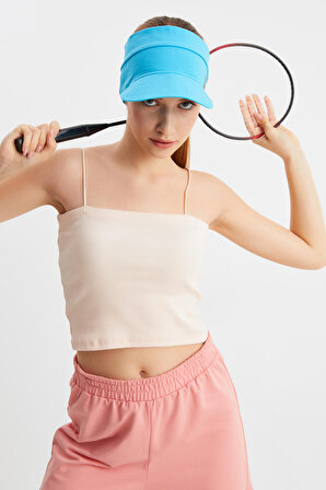 Kadın UV Koruyuculu Pamuklu Penye Tenis Golf stil Vizör Şapka Siperlik-Terletmez