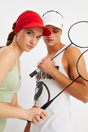 Uv Koruyuculu Pamuklu Penye Tenis Golf Stil Vizör Şapka Siperlik 2'li Set