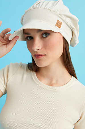 Kadın 4 Mevsim Pamuklu, Ultra Yumuşak Hafif, Terletmez, Tarz, Trend Kasket Vizyerli Penye Şapka
