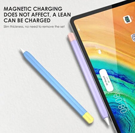 Apple Pencil 2 Nesil Koruma Kılıf Yumuşak Silikon Kaydırmaz Tam Koruma