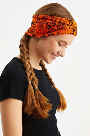 Kadın ÇİFT TARAFLI kullanım alternatifli, Pamuklu Penye, Kaymaz, Hafif, Spor Saç Bandı Bandana