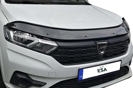 ESA Dacia Sandero Stepway Ön Kaput Koruyucu Rüzgarlığı ABS Plastik Piano Black 2020 ve Sonrası