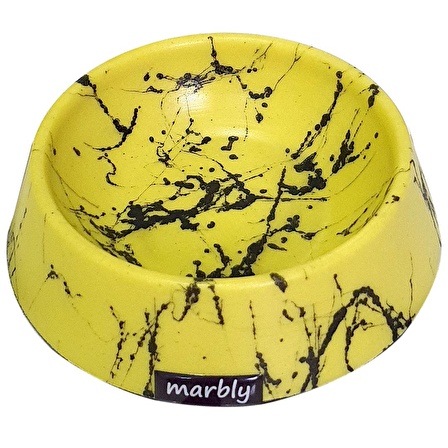 Marbly Yellow Black 080z mama ve su kabı