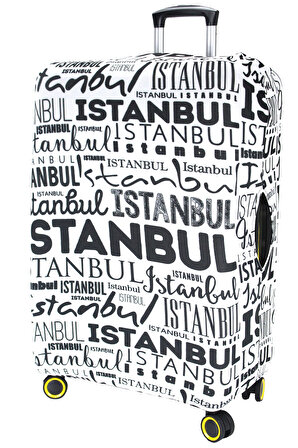 My Saraciye 79 İstanbul Yazılar Valiz Kılıfı, Bavul Kılıfı - İstanbul Yazılar 79