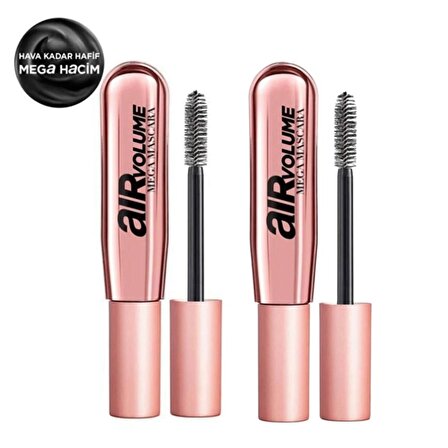 Loreal Paris Air Volume Kıl Fırça Siyah Rimel 2'li Set