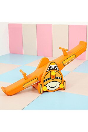 OSER DIŞ TİCARET 	Turuncu Uçak Tahterevalli Renkli Çocuklar İçin Eğlenceli Plastik Tahterevalli Modelleri