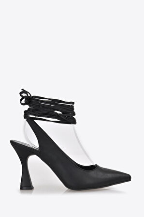 Kadın  Siyah Klasik Topuklu Ayakkabı VZN23Y-014 
