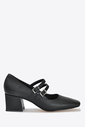 Kadın  Siyah Klasik Topuklu Ayakkabı VZN23K-105 