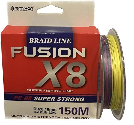 Remixon New Fusion 150m 8 Kat Örgü İp Misina Multicolor