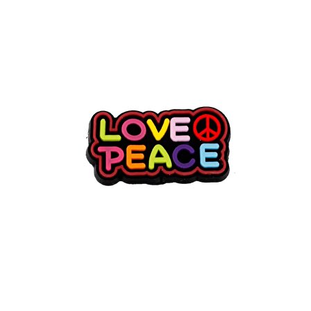 LOVE PEACE TASARIM SİLİKON  crcs TERLİK SÜSÜ-H1