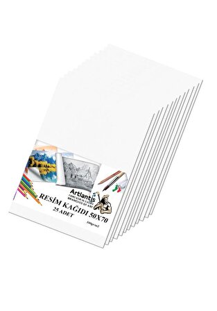 Resim Kağıdı 50x70 25 Li 100 gr 1 Paket 50*70 Resim Kartonu