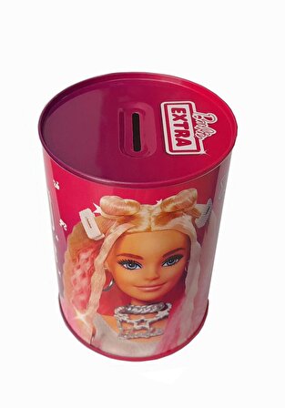 Barbie Metal Kumbara Orta Boy Orjinal Lisanslı 1 Adet Barbi Kumbara Teneke Extra