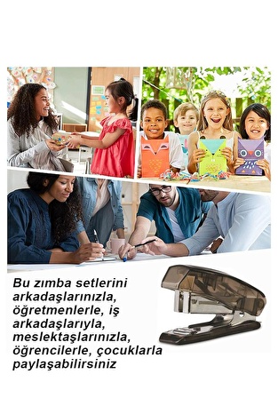 Mini Zımba Makinesi 24/6 Mavi Std S3T 1 Adet Cep Zımba Makinası 20 Sayfa Kapasite Öğrenci Okul Büro